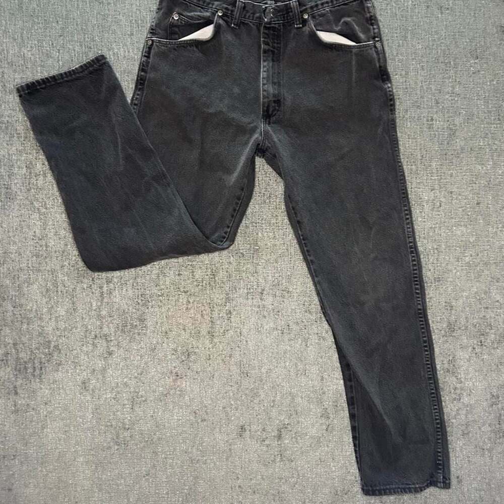 Wrangler Authentic Jeans Black Denim Straight Leg